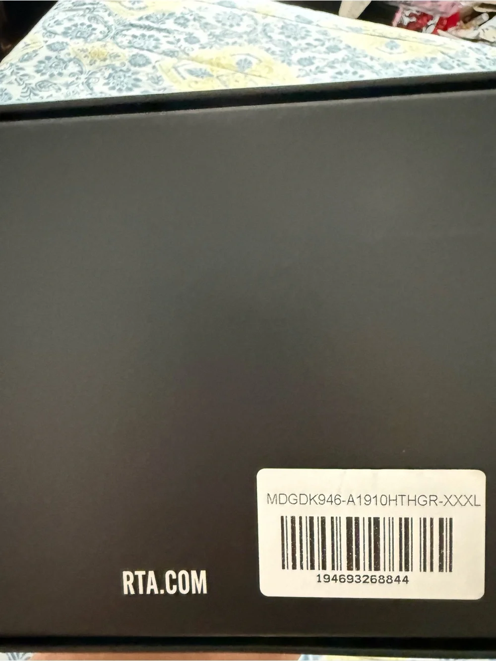 RtA Underwear Matte Black Presentation Box with White Logo
